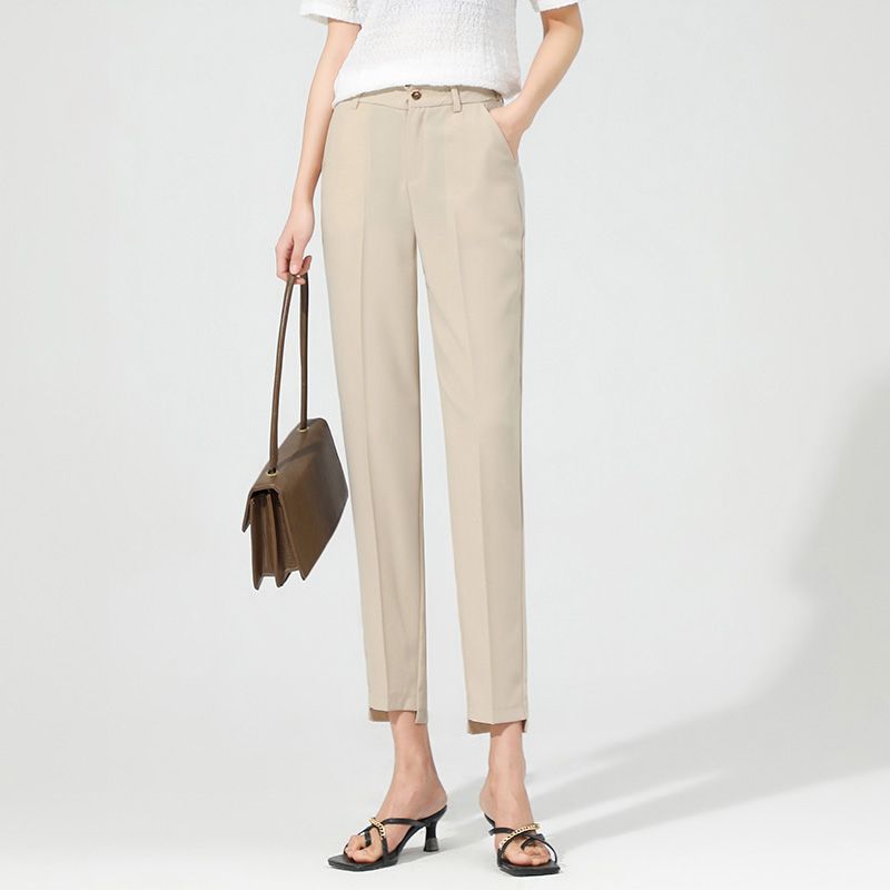Pantalon Élégance Structurée | Taille Haute et Coupe Cigarette