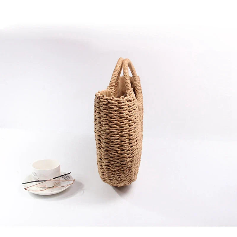 Sac Demi-Lune | Paille Tressée | Léger & Estival