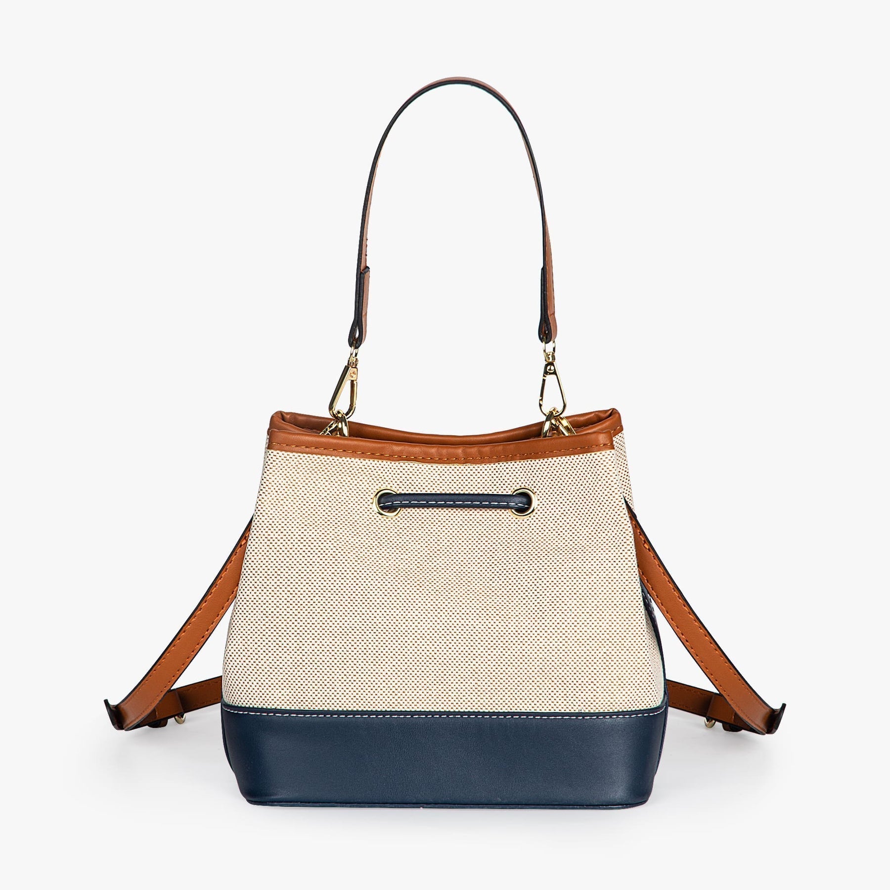 Sac Seau Bicolore | Élégance Décontractée | Toile & Simili Cuir