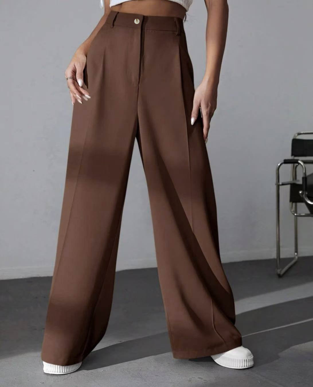 Pantalon Tailleur Large | Élégance Pure et Modernité Minimaliste