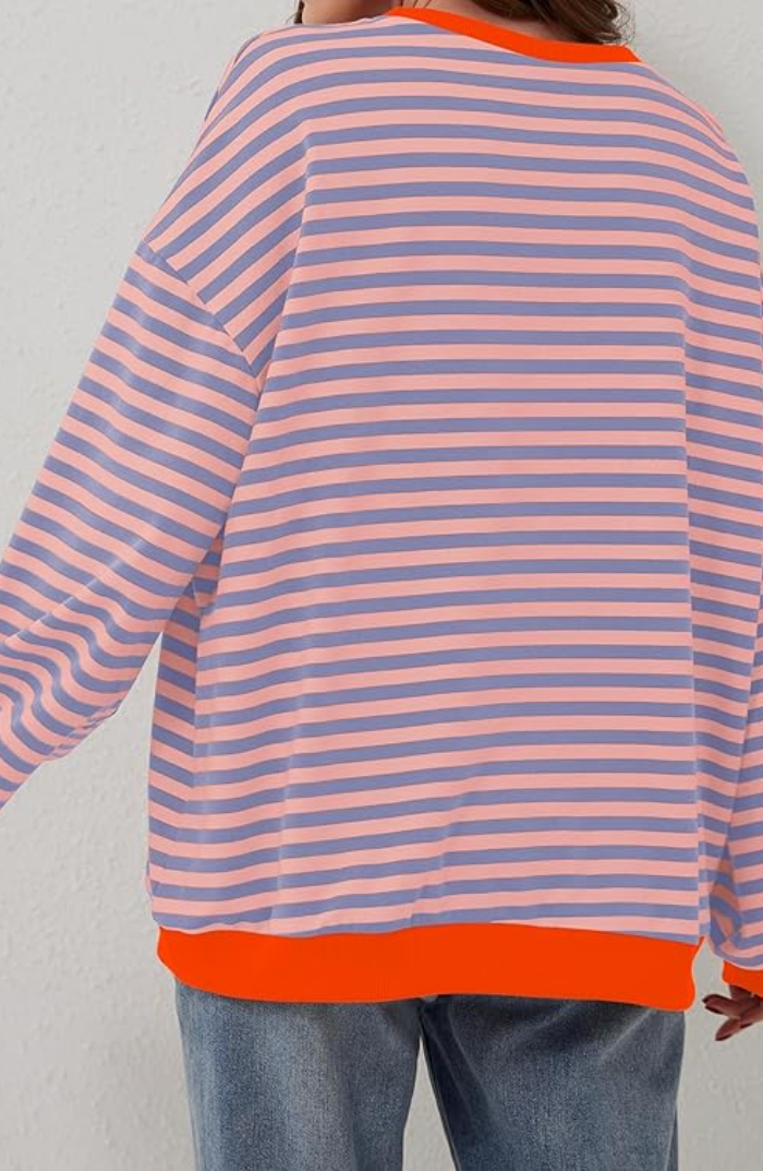 Pull Marinière Oversize | Style Bord de Mer | Confort Estival