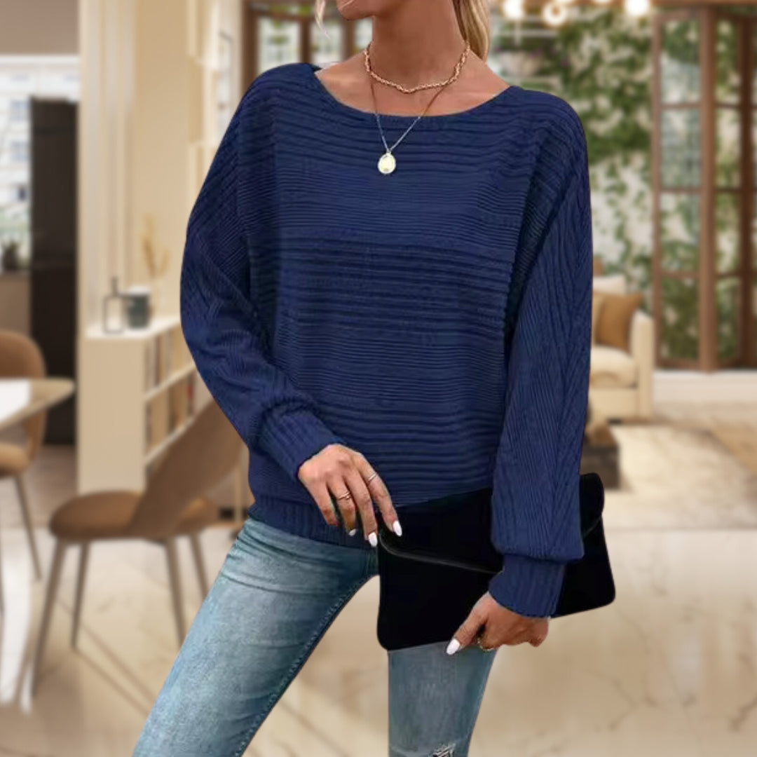 Pull Ample à Col Bateau | Doux & Confortable | Style Décontracté