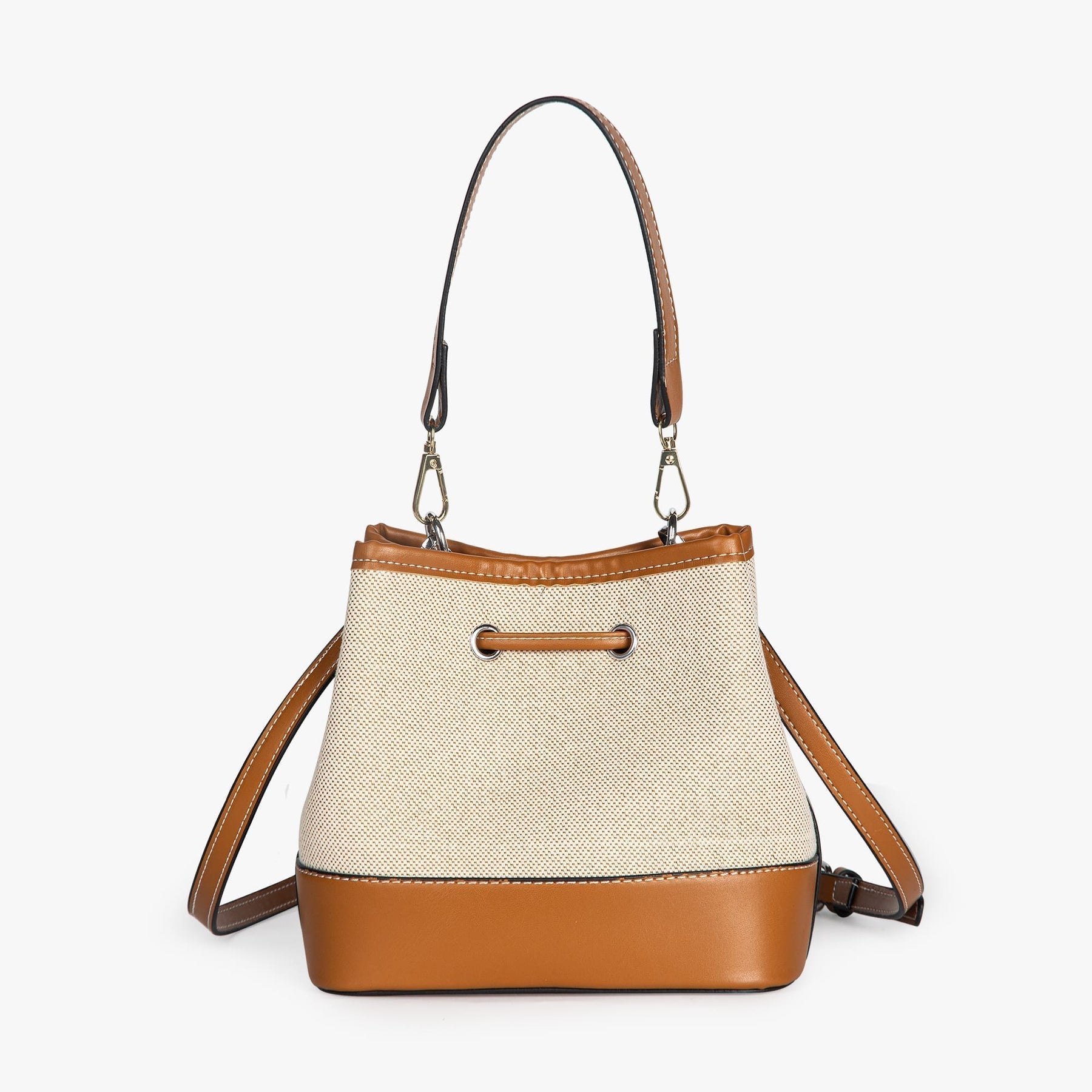 Sac Seau Bicolore | Élégance Décontractée | Toile & Simili Cuir