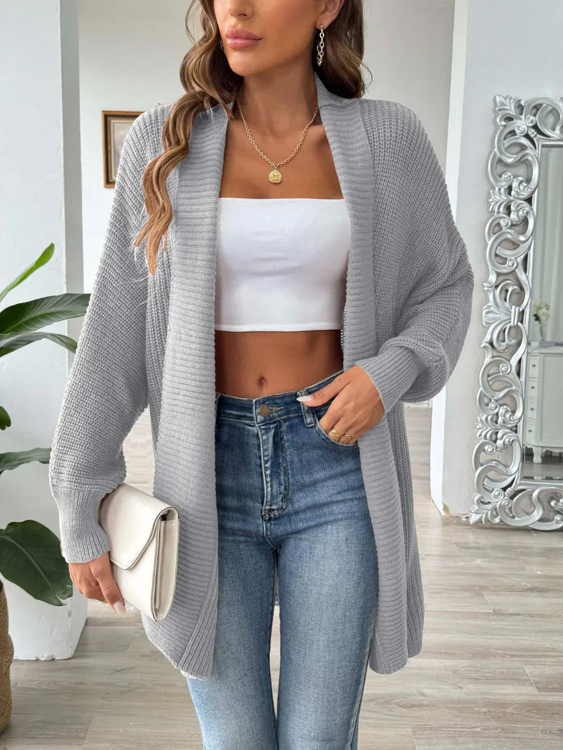 Cardigan Long en Maille | Doux & Élégant | Style Décontracté