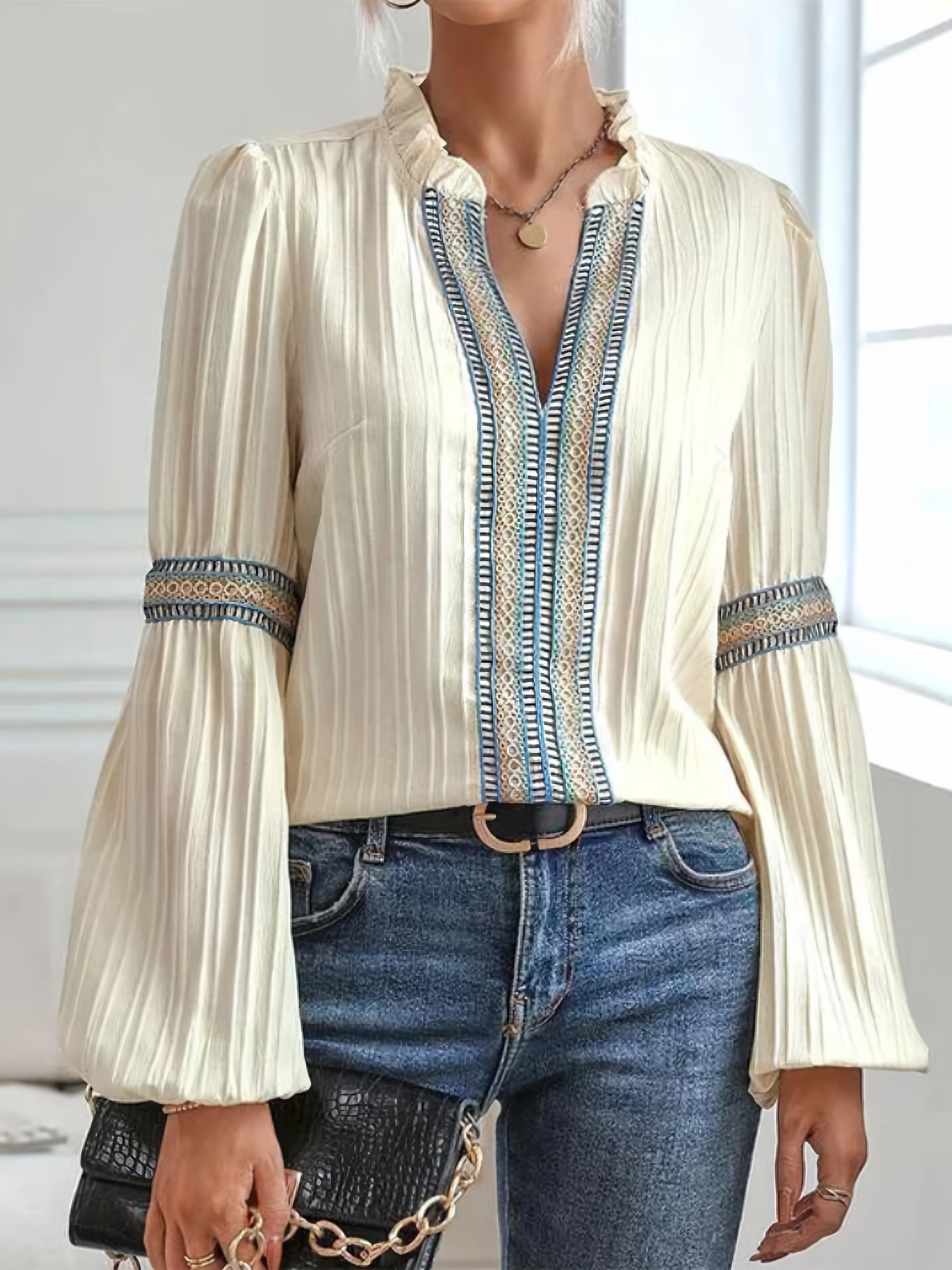 Élégance Bohème Blouse | Raffinée et Moderne