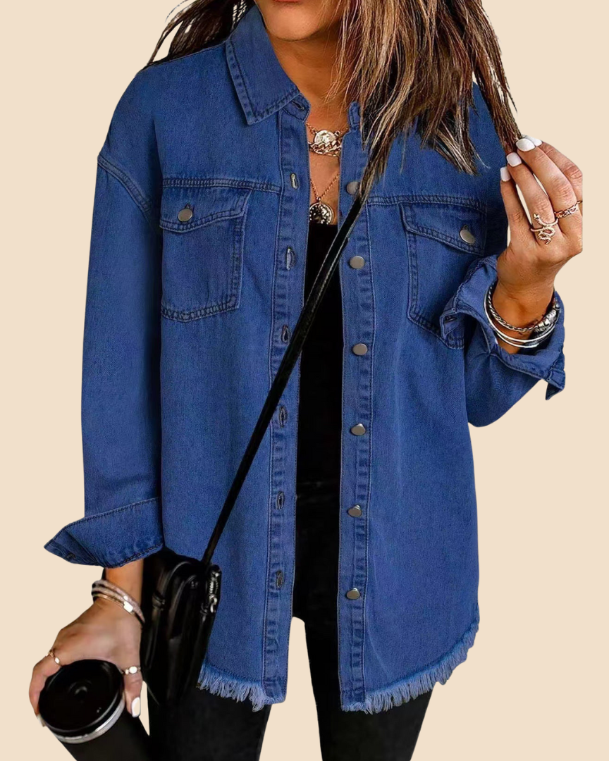 Sarah | Veste En Jean Femme Décontractée