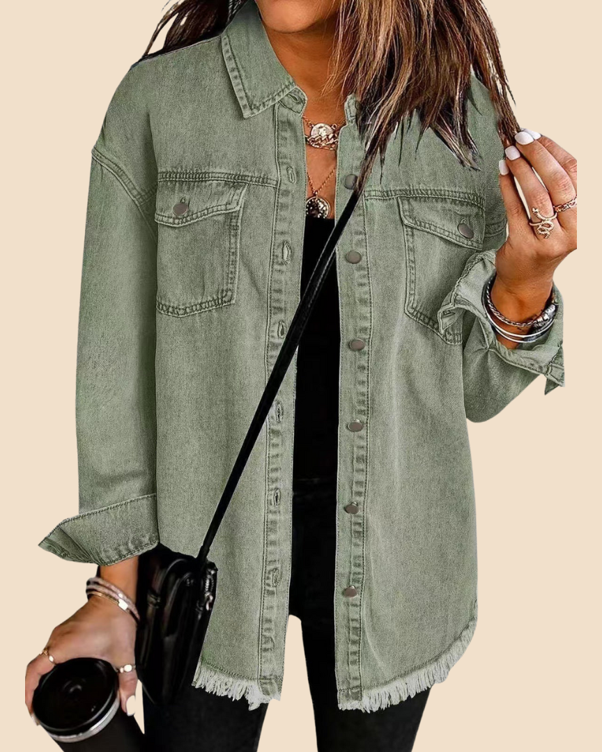 Sarah | Veste En Jean Femme Décontractée