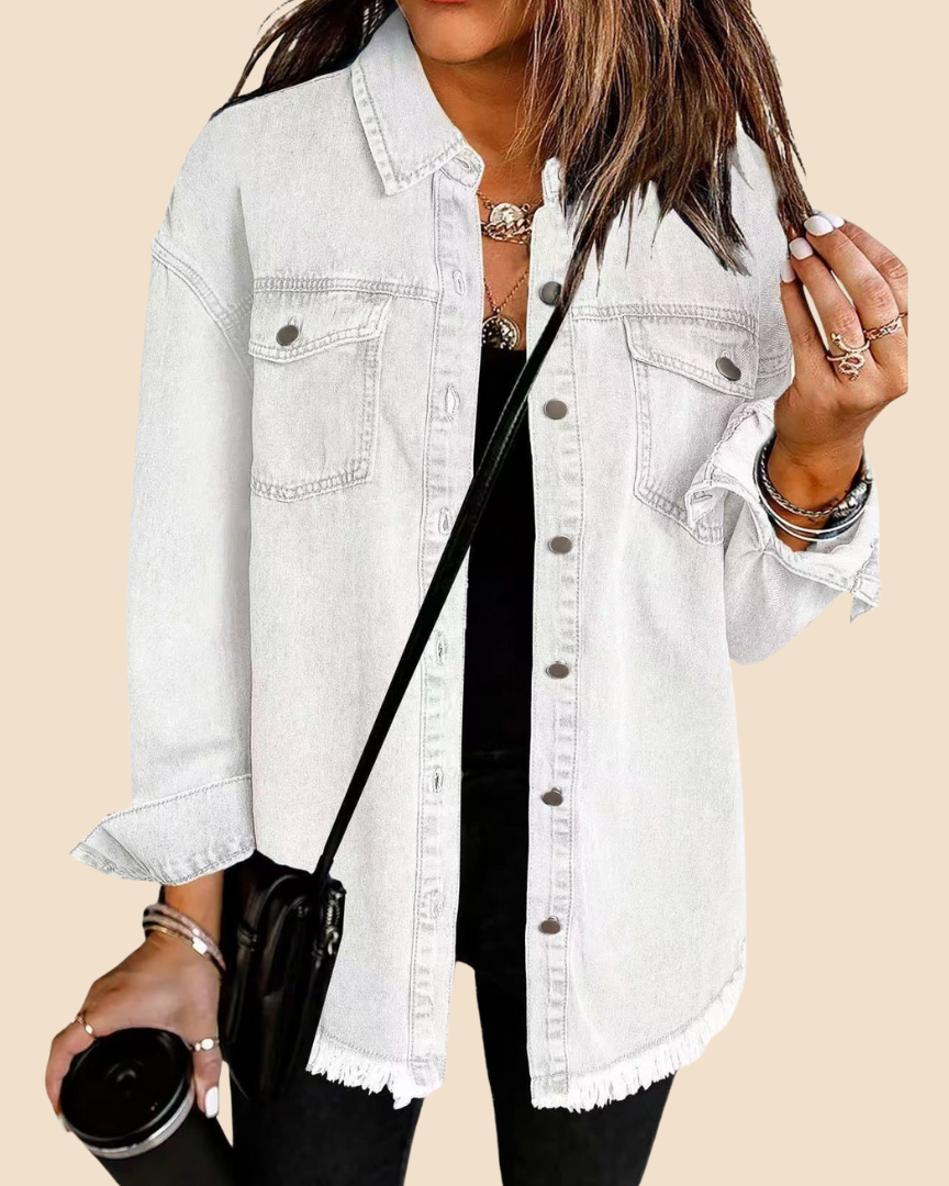 Sarah | Veste En Jean Femme Décontractée