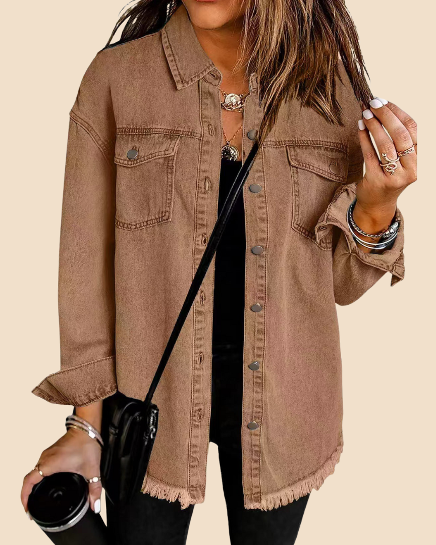 Sarah | Veste En Jean Femme Décontractée