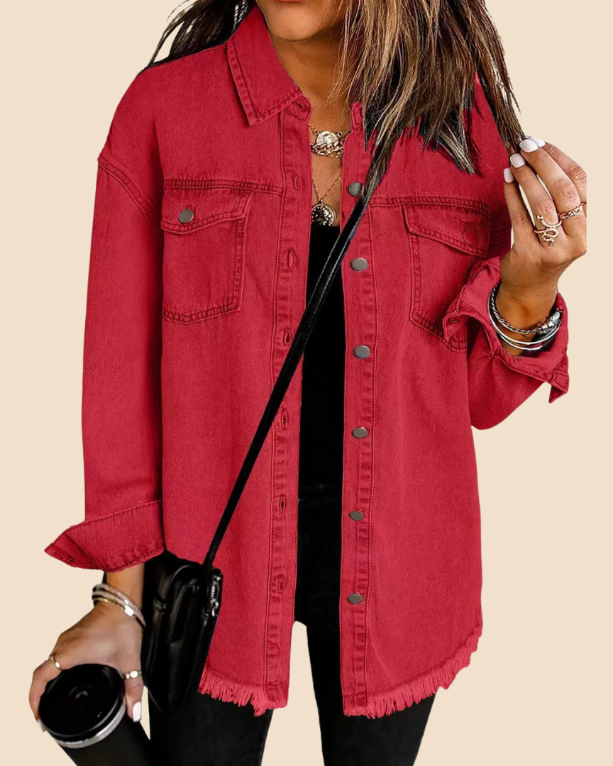 Sarah | Veste En Jean Femme Décontractée