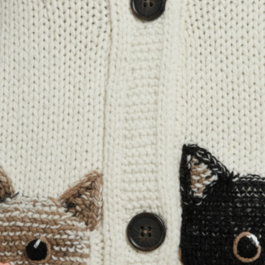 Cardigan ART Cat | Chaud, doux et plein de caractère