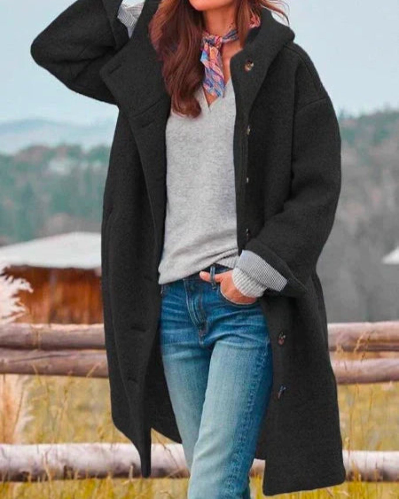 Léa | Manteau Long Femme Hiver Élégant