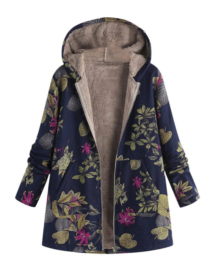 Cléa | Veste Femme Vintage Élégante avec Imprimé Rétro Modernisé
