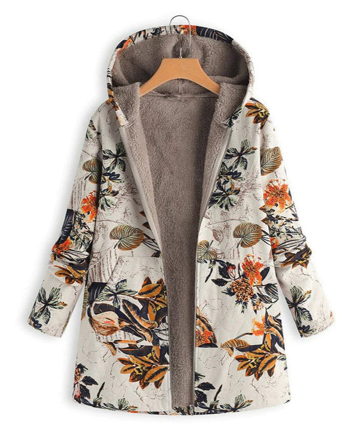 Cléa | Veste Femme Vintage Élégante avec Imprimé Rétro Modernisé