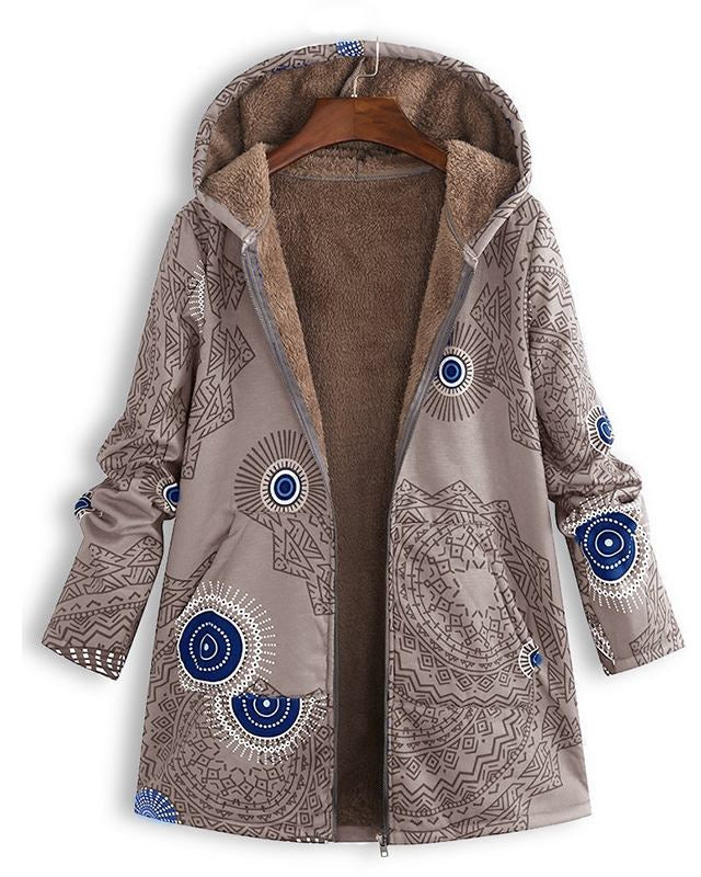Cléa | Veste Femme Vintage Élégante avec Imprimé Rétro Modernisé