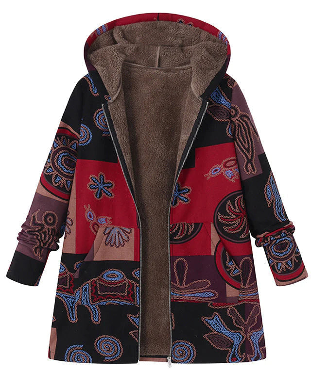 Cléa | Veste Femme Vintage Élégante avec Imprimé Rétro Modernisé