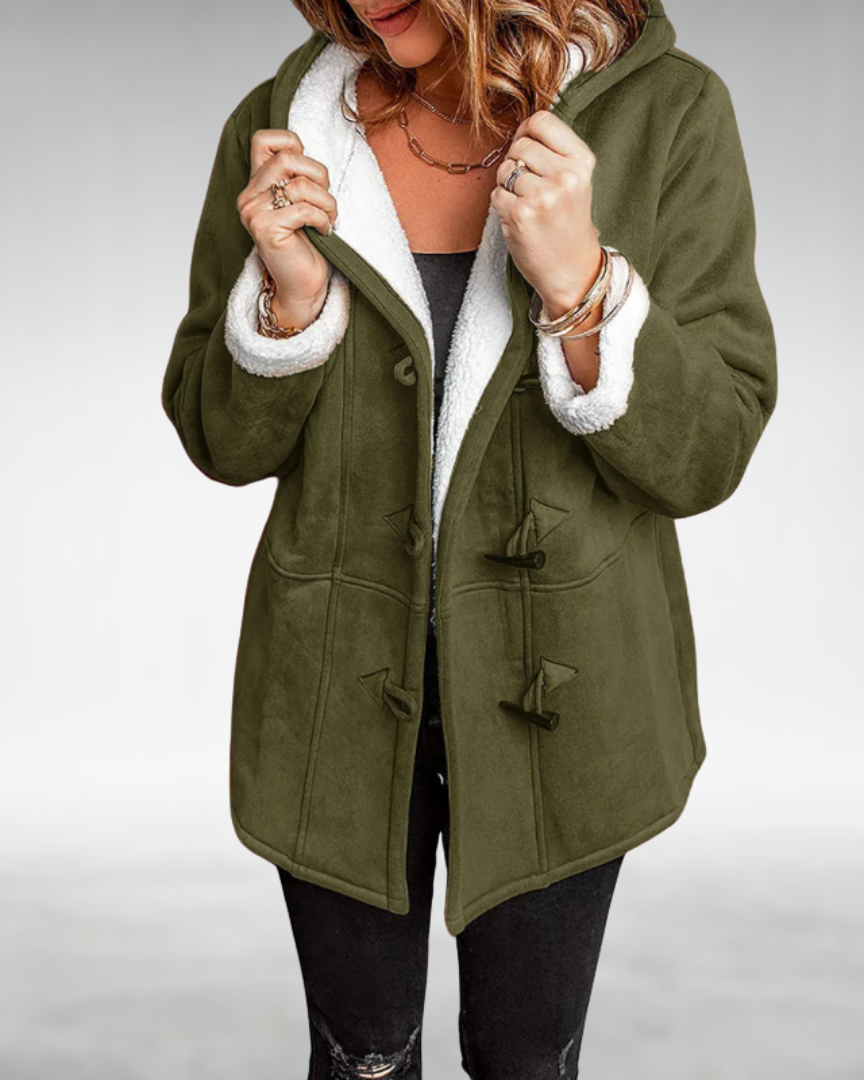 Manon | Veste Femme Chaude avec Doublure en Toison et Capuche