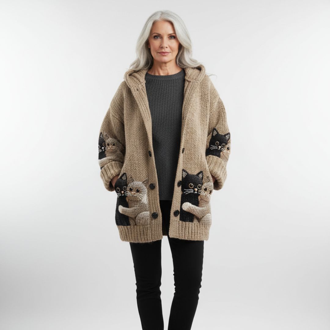 Cardigan ART Cat | Chaud, doux et plein de caractère