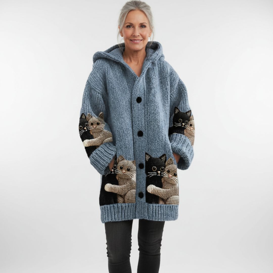 Cardigan ART Cat | Chaud, doux et plein de caractère