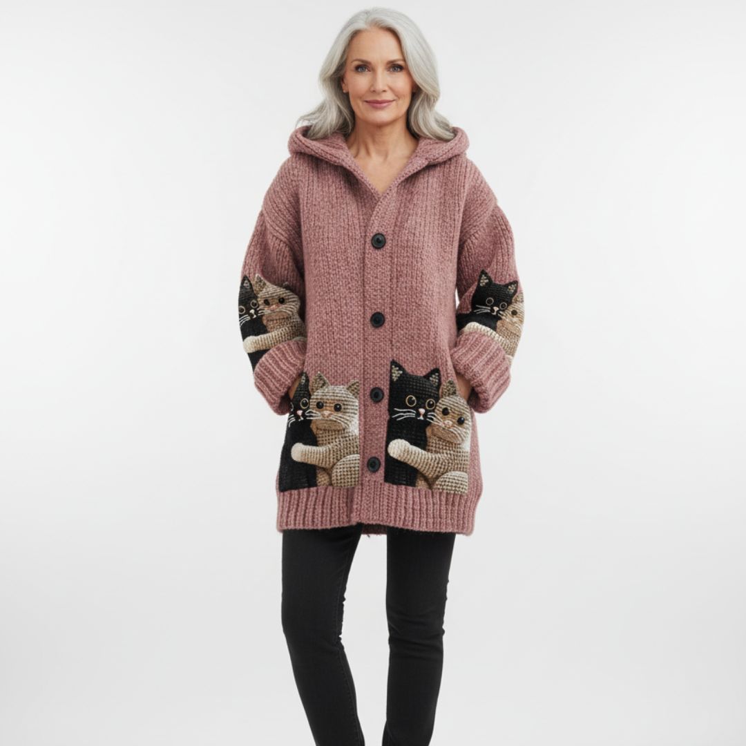 Cardigan ART Cat | Chaud, doux et plein de caractère