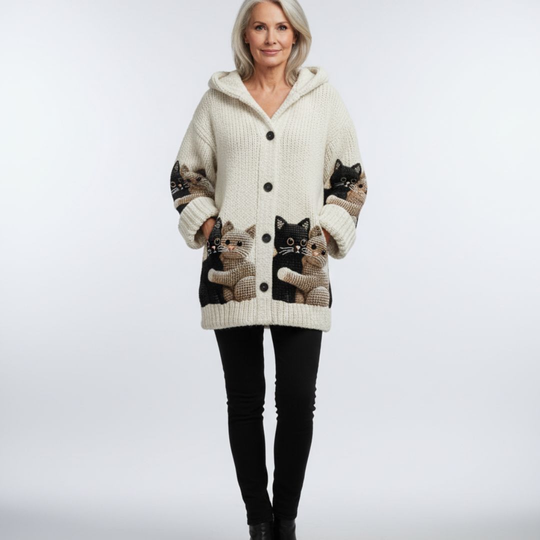 Cardigan ART Cat | Chaud, doux et plein de caractère