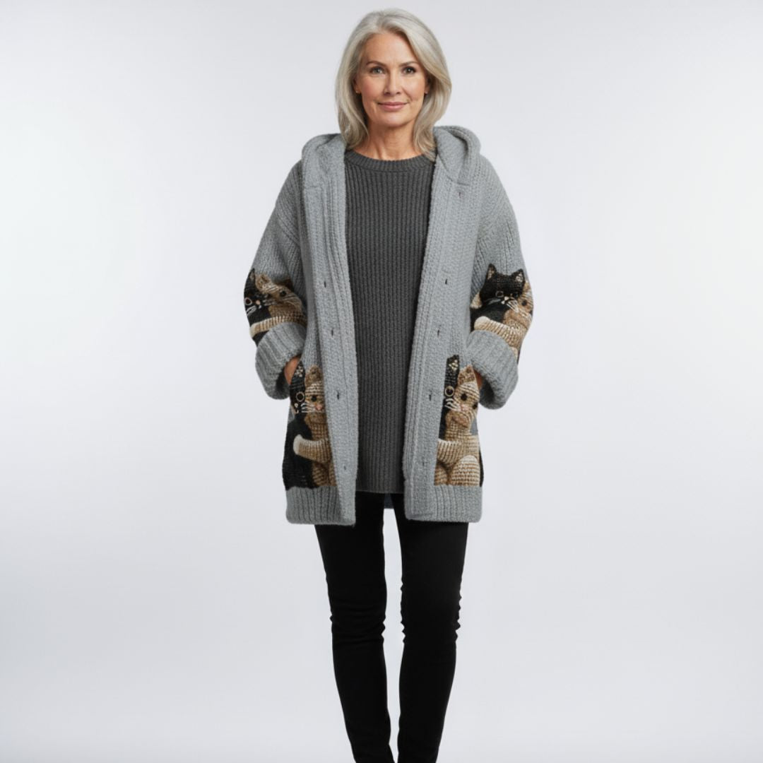 Cardigan ART Cat | Chaud, doux et plein de caractère