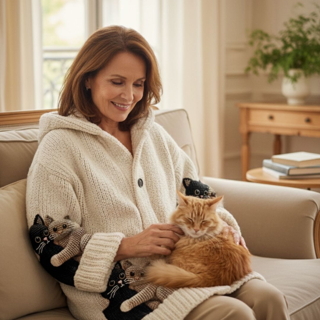 Cardigan ART Cat | Chaud, doux et plein de caractère