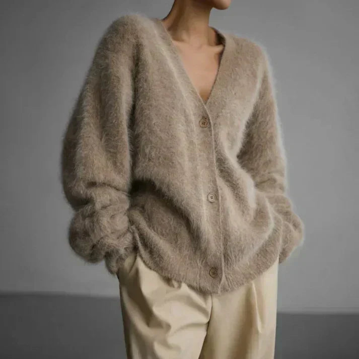 Cardigan Duveteux | Chaud & Élégant | Coupe Oversize