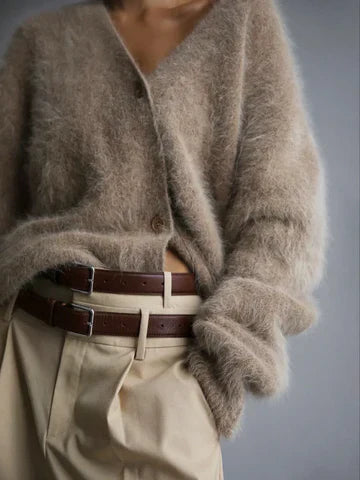 Cardigan Duveteux | Chaud & Élégant | Coupe Oversize