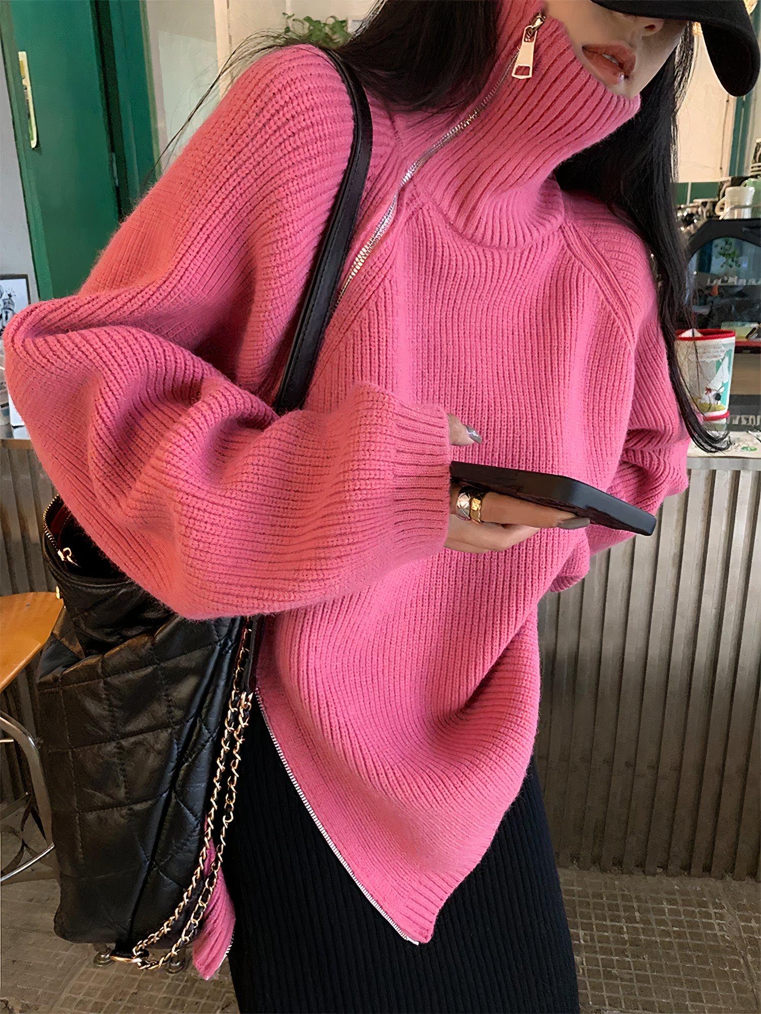 Pull Oversize | Gris | Chaud et Moderne