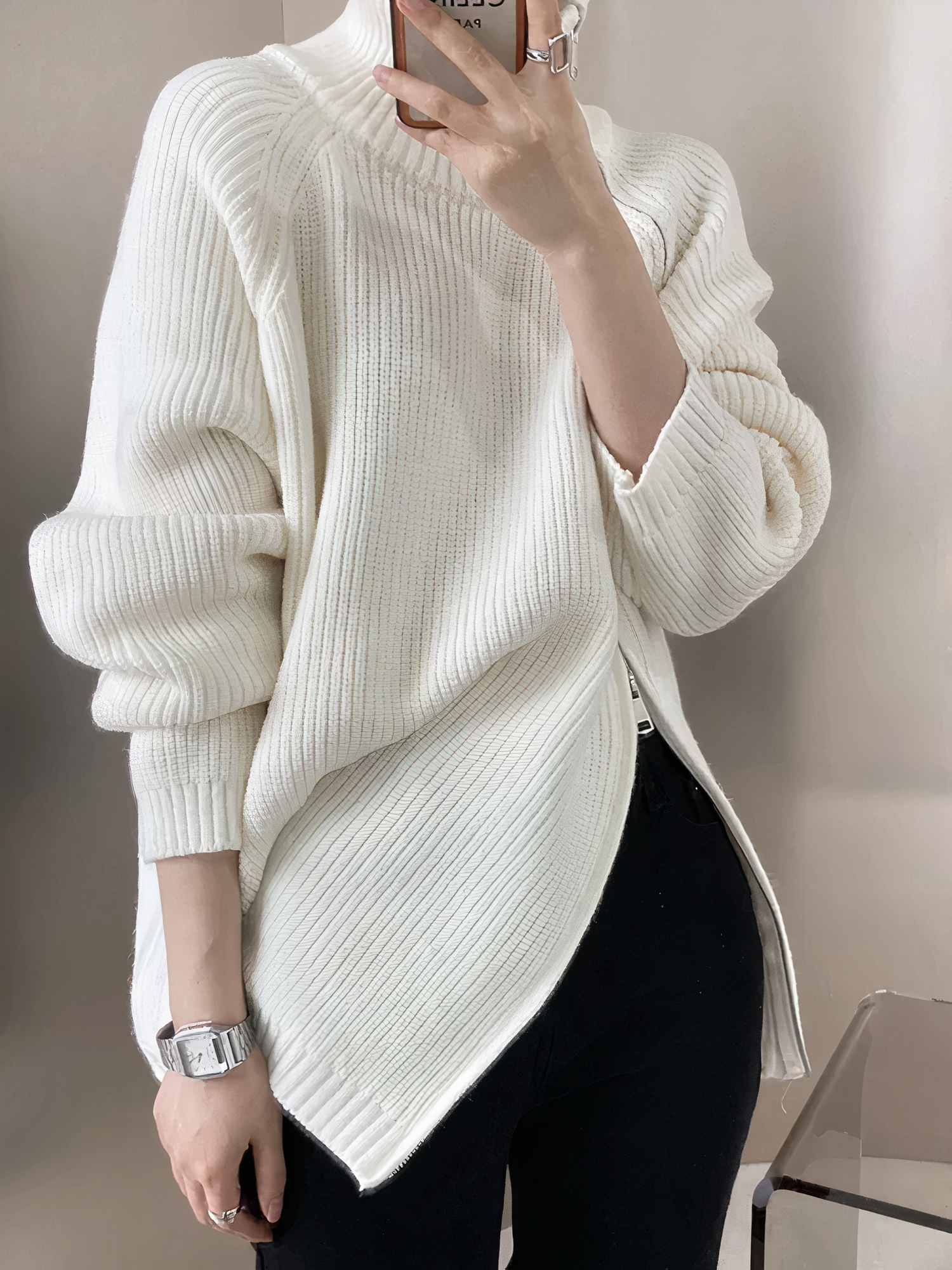 Pull Oversize | Gris | Chaud et Moderne