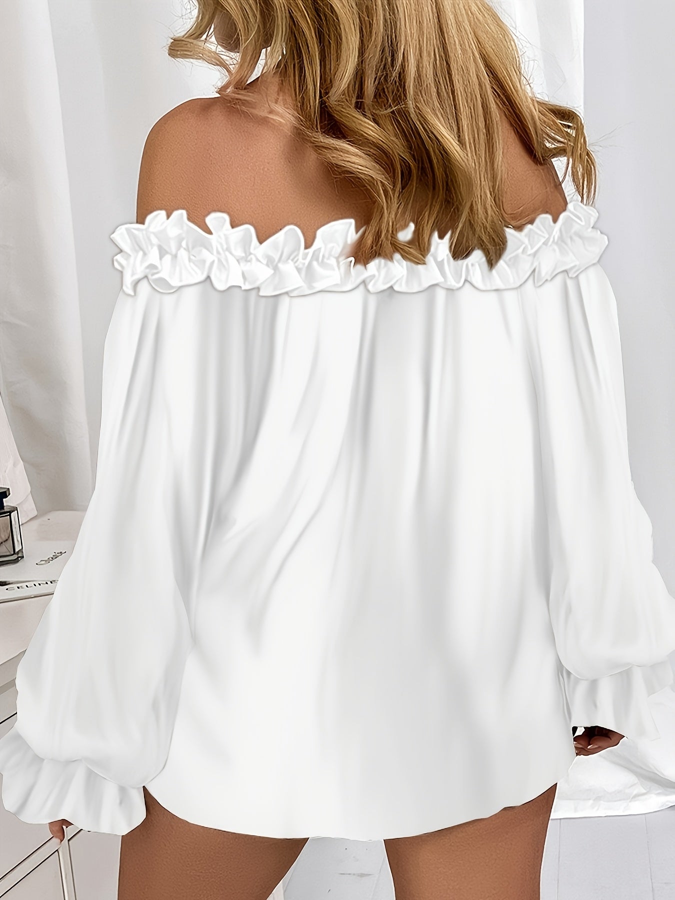 Blouse Épaules Dénudées à Volants | Élégante et Aérienne