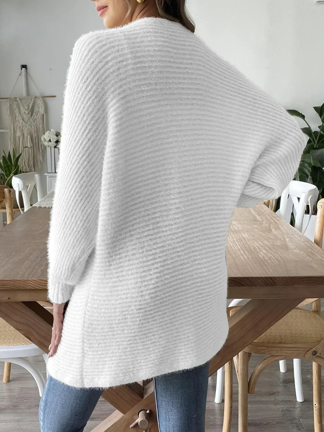 Cardigan Long | Maille Duveteuse | Confort & Élégance