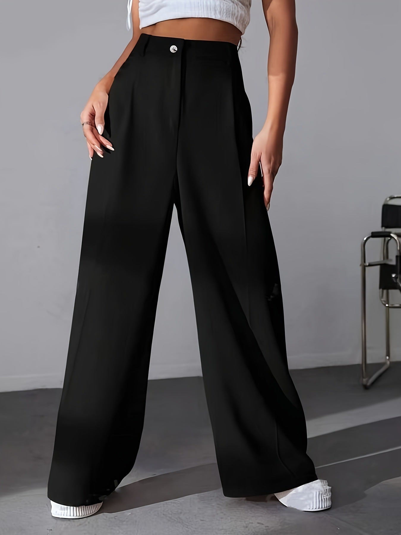 Pantalon Tailleur Large | Élégance Pure et Modernité Minimaliste