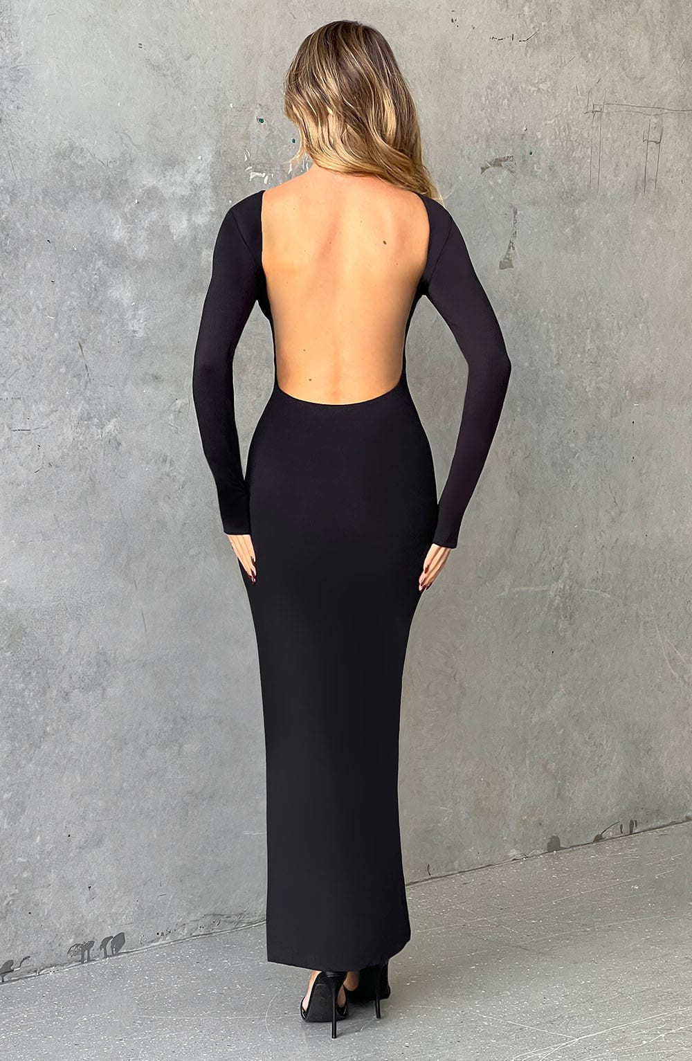 Robe Longue Fendue | Élégante & Sensuelle | Manches Longues