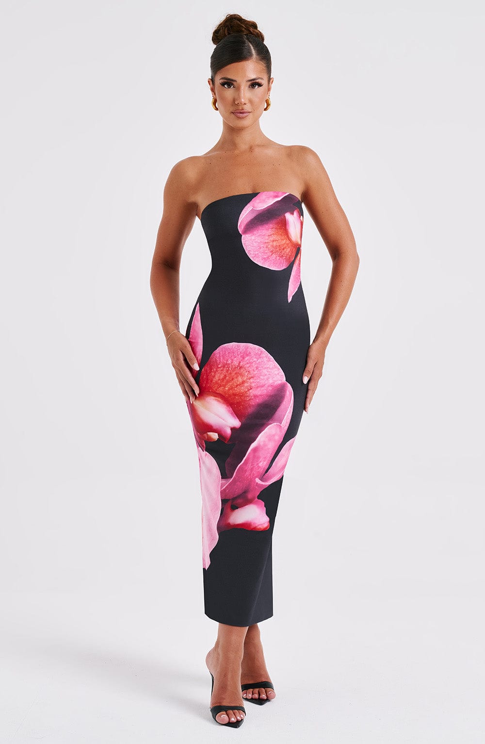 Robe Longue Bustier | Élégante & Audacieuse | Imprimé Floral