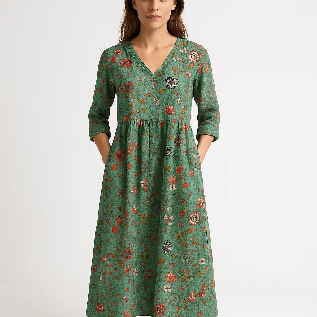 Mila - Robe Maxi Florale | Coton | Élégante et Bohème