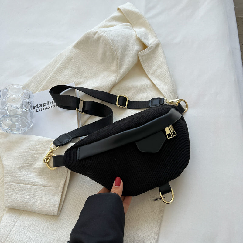 Banane Velours Côtelé | Chic & Pratique | Bandoulière Ajustable