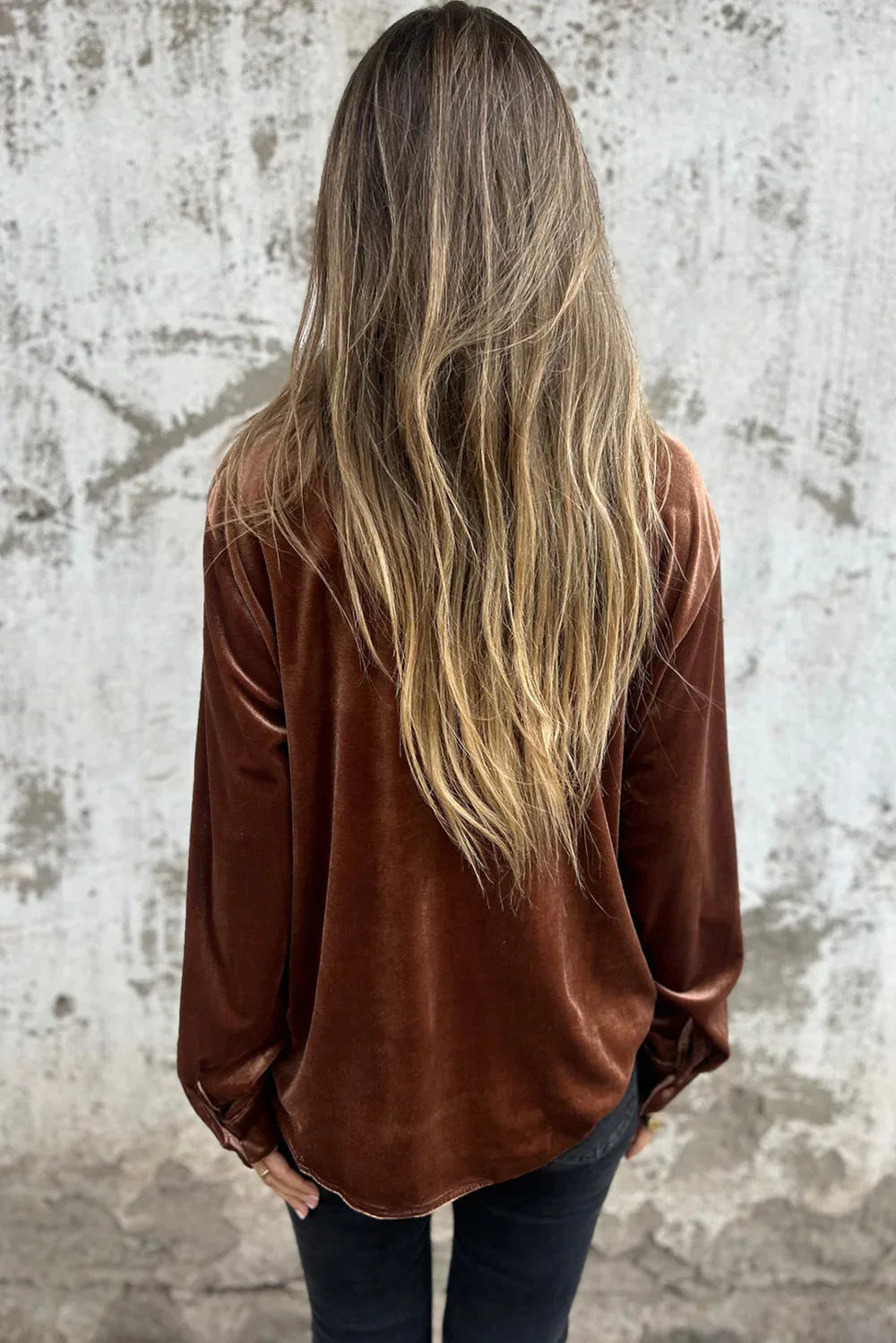 Chemise Velours Fluide | Élégance Intemporelle et Douceur Luxueuse