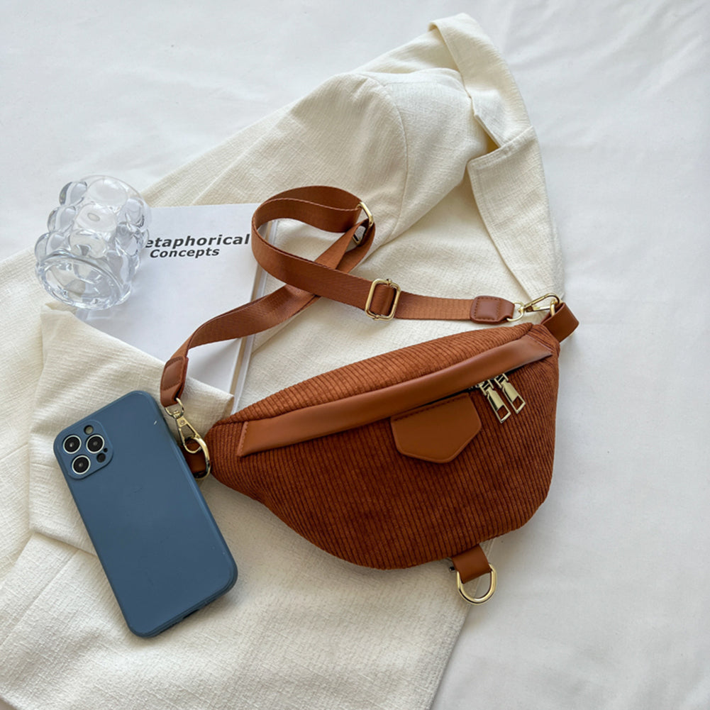 Banane Velours Côtelé | Chic & Pratique | Bandoulière Ajustable