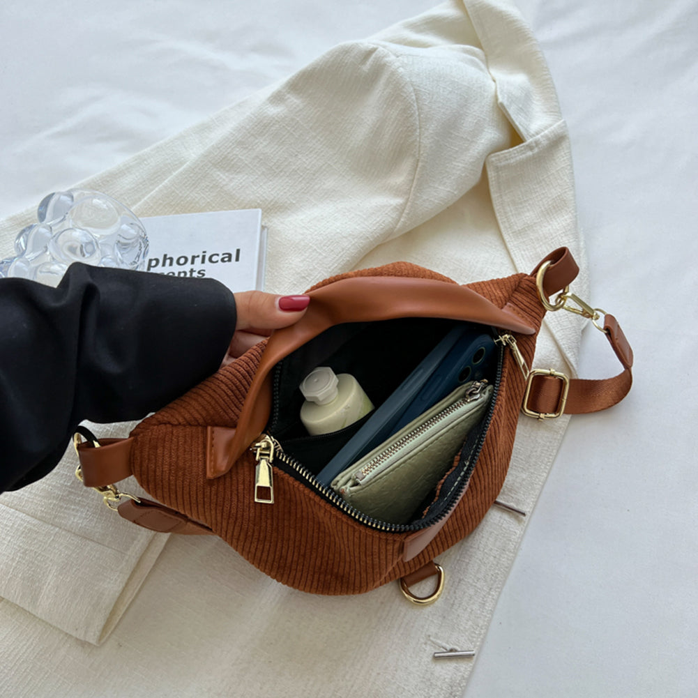 Banane Velours Côtelé | Chic & Pratique | Bandoulière Ajustable