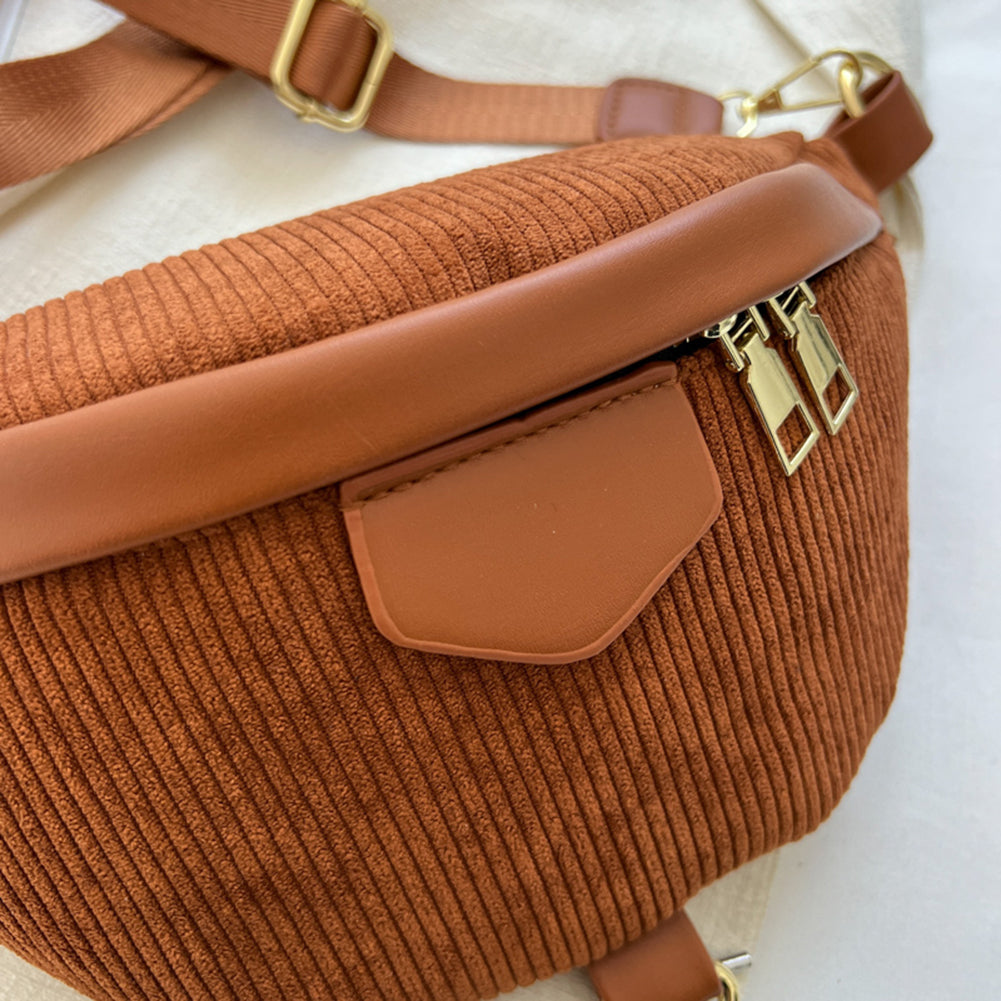 Banane Velours Côtelé | Chic & Pratique | Bandoulière Ajustable