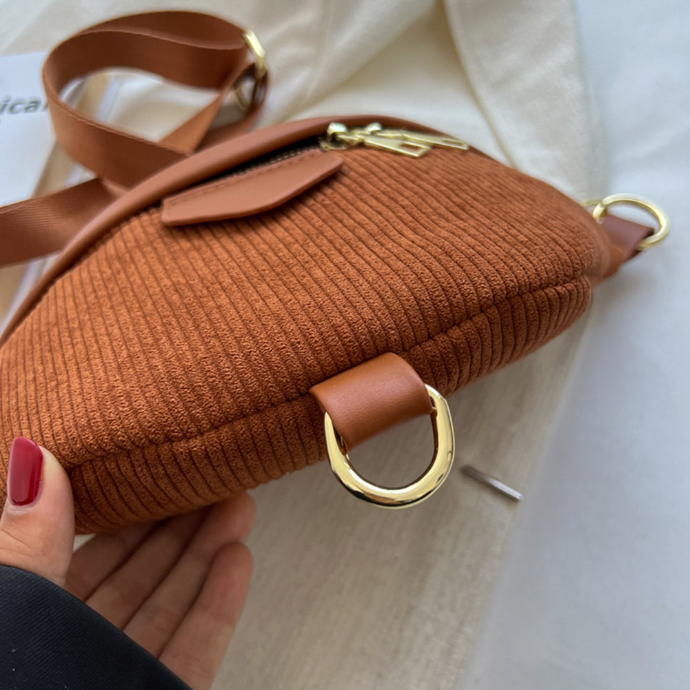 Banane Velours Côtelé | Chic & Pratique | Bandoulière Ajustable