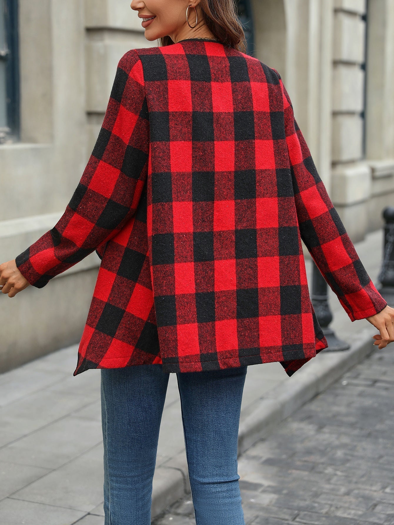 Esprit Bûcheron Chic | Veste à Carreaux Coupe Cascade