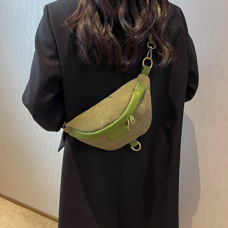 Banane Velours Côtelé | Chic & Pratique | Bandoulière Ajustable