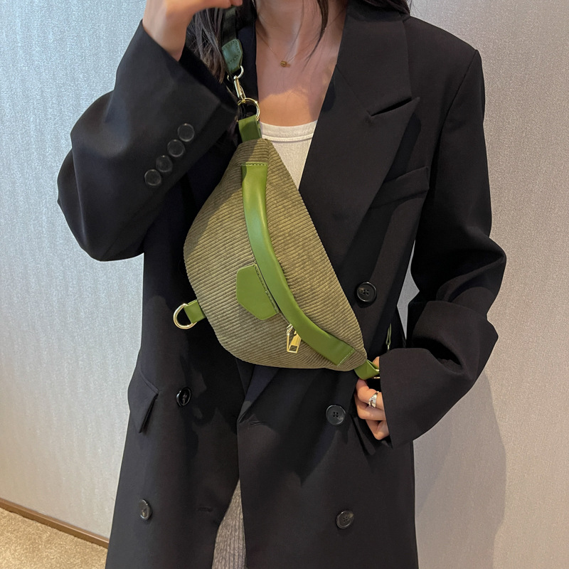 Banane Velours Côtelé | Chic & Pratique | Bandoulière Ajustable
