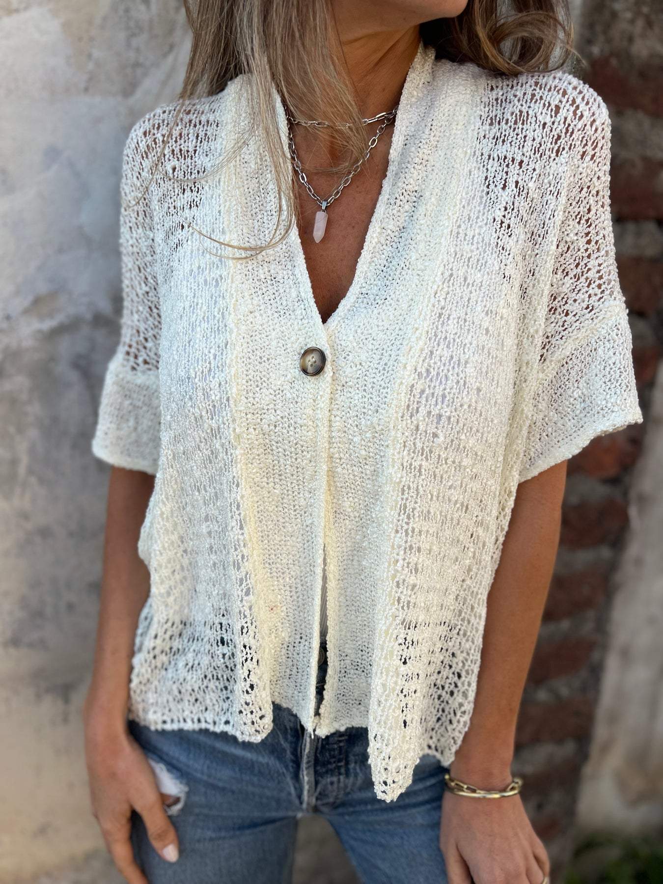 Gilet Léger Boutonné | Naturel et Décontracté