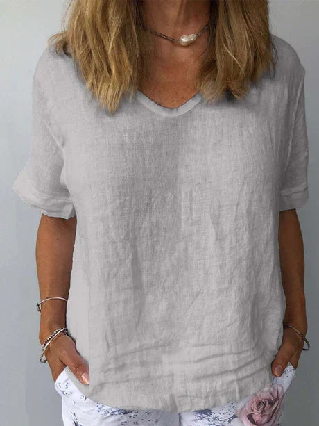 T-shirt en Lin | Lin Naturel | Confort Léger et Élégance Décontractée