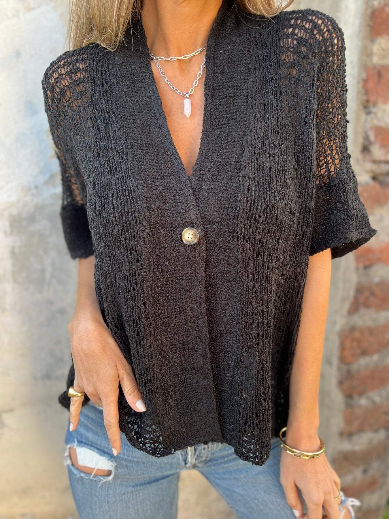 Gilet Léger Boutonné | Naturel et Décontracté