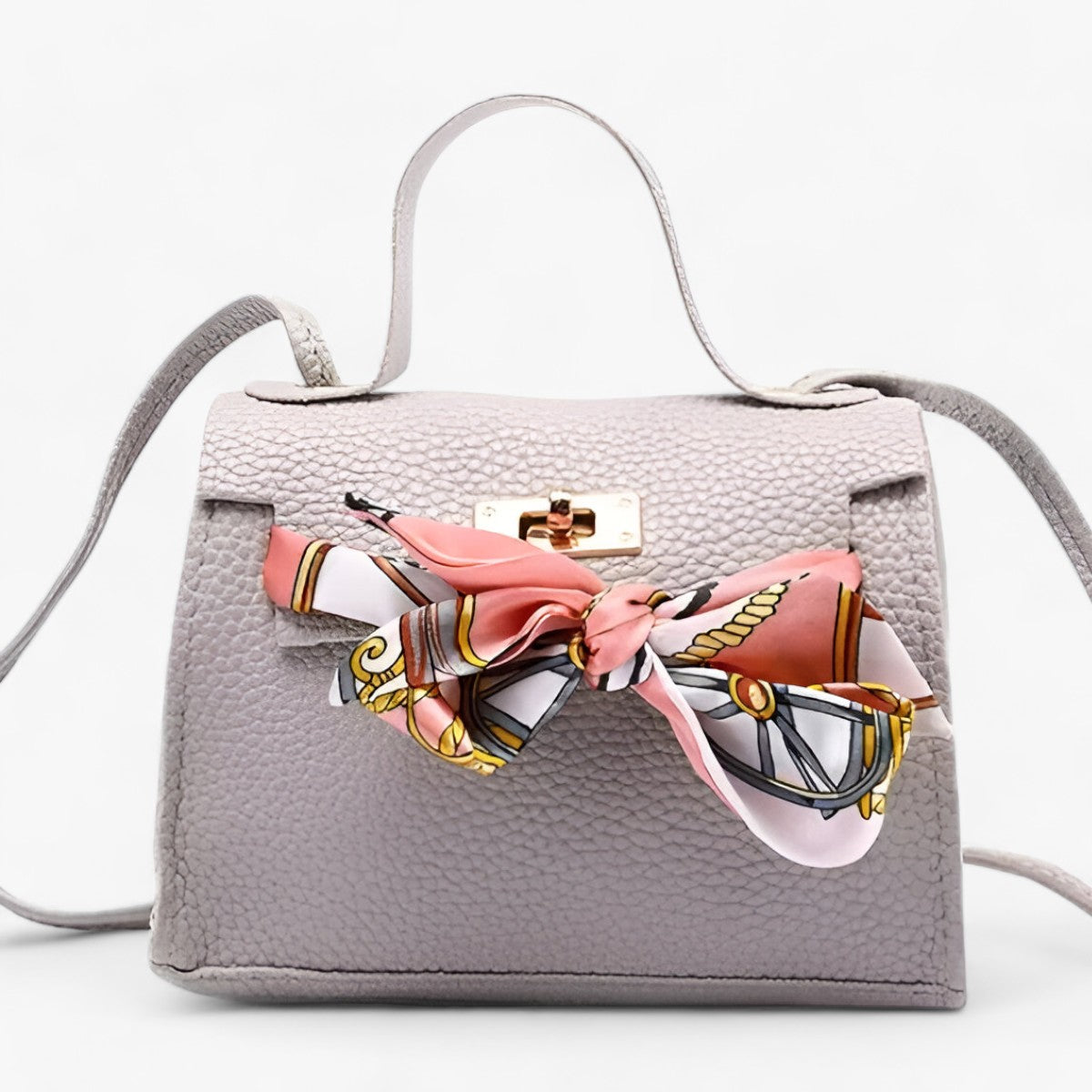 Sac Structuré avec Foulard | Chic & Élégant | Simili Cuir